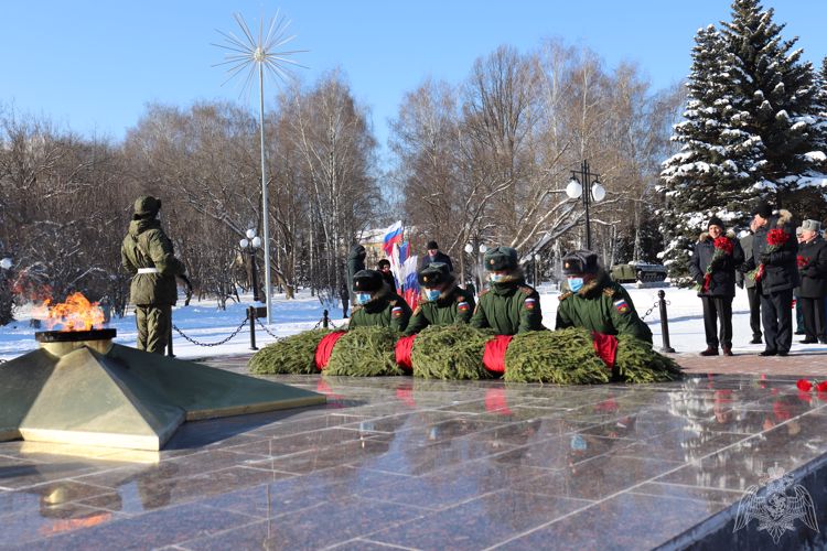 Руководство Управления Росгвардии по Республике Марий Эл приняло участие в церемонии, посвященной Дню защитника Отечества