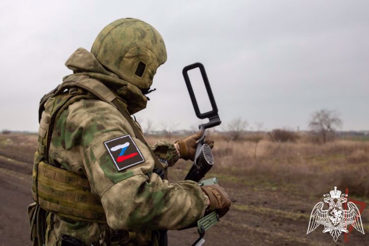 Саперы Росгвардии в Херсонской области уничтожили найденный рядом с жилыми домами боеприпас
