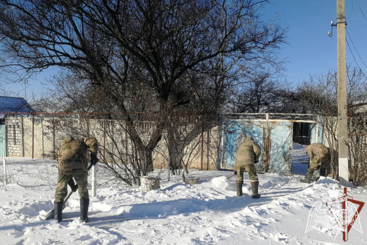 Росгвардейцы помогли местным жителям после снегопадов в ЛНР