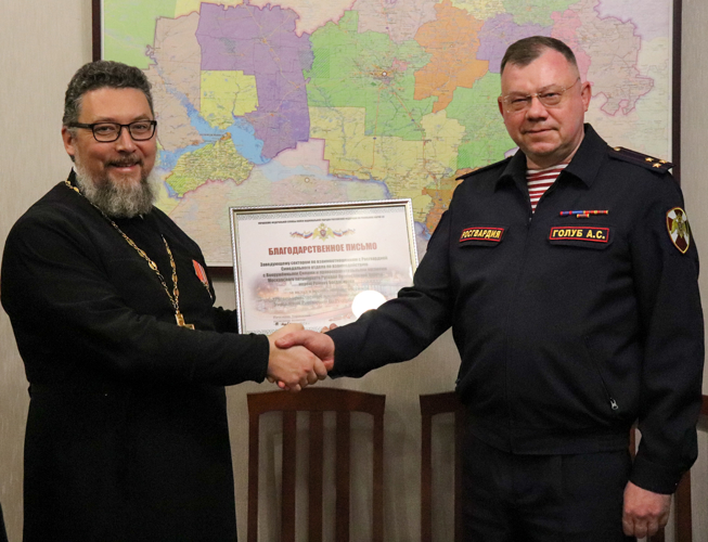 Начальник Управления Росгвардии по Республике Марий Эл провел встречу с делегацией священнослужителей Русской православной церкви