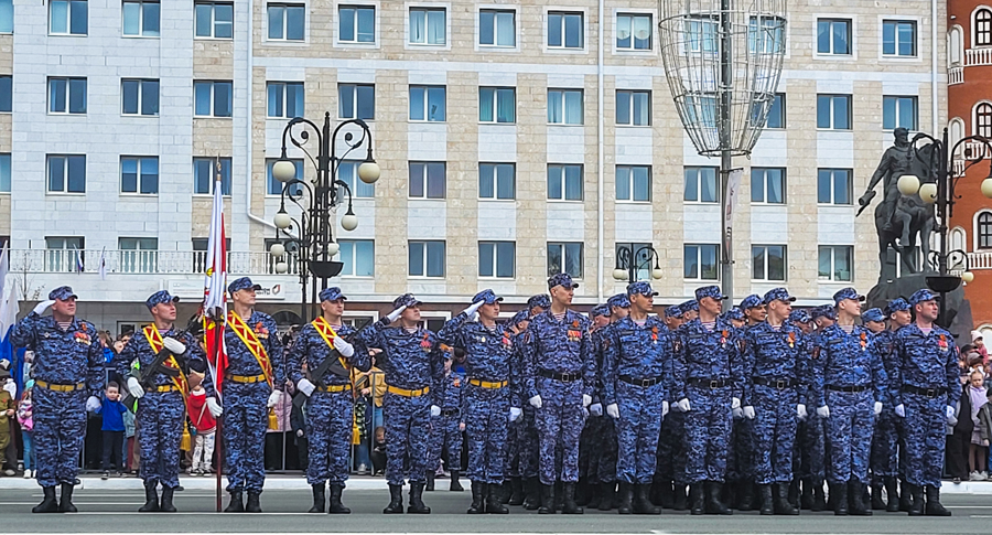 В торжественном Параде в честь 80-летия Победы Управление Росгвардии по Республике Марий Эл представило парадные расчеты и автомобильную технику