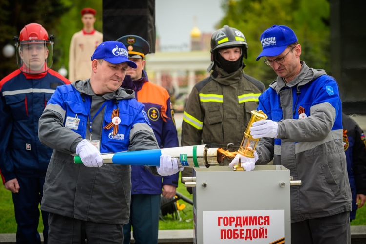 Представитель Управления Росгвардии по Республике Марий Эл принял участие в торжественной передаче частицы Вечного огня во все районы республики 