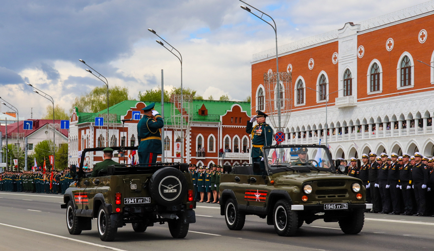 В торжественном Параде в честь 80-летия Победы Управление Росгвардии по Республике Марий Эл представило парадные расчеты и автомобильную технику