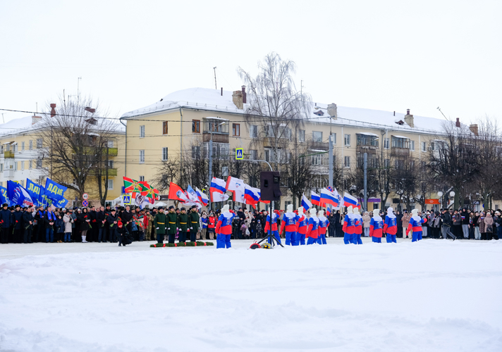 Руководство Управления Росгвардии по Республике Марий Эл приняло участие в митинге, посвященном Дню защитника Отечества