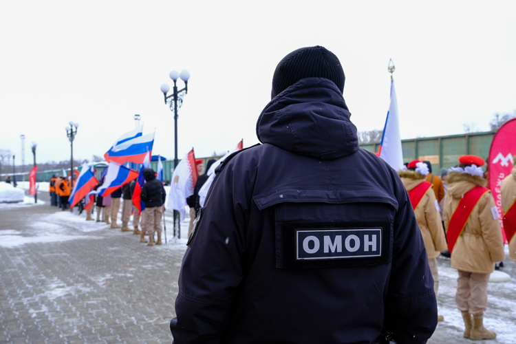 Росгвардия в Йошкар-Оле обеспечивает безопасность во время прибытия Поезда Победы