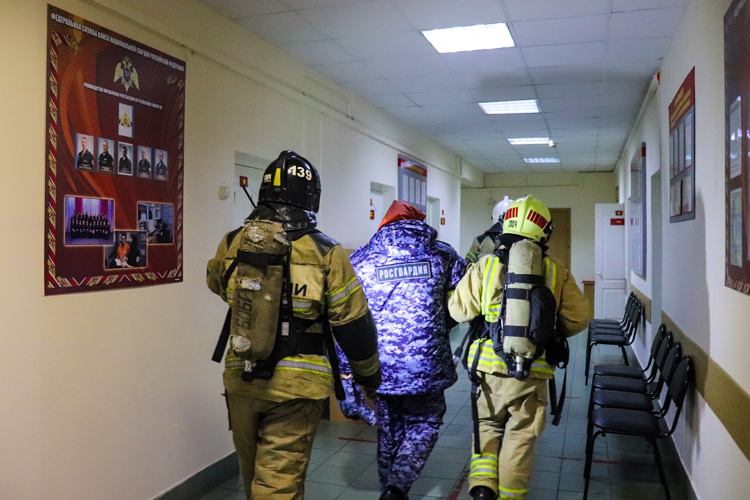 Противопожарная тренировка состоялась в Управлении Росгвардии по Республике Марий Эл